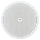 RCF PL 70EN, 6" Twin-Cone Flush Mounting Ceiling Speaker, White Frame+Grid, 6W, 70-100V. Steel Back-Can Included - EN54-24