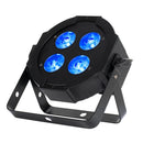 Eliminator Mega Hex L Par, Compact Lightweight LED Hex Par, 4 x 20 Watt RGBLA+UV LEDs, High CRI