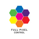 ADJ Vizi Pix Z19, Moving Head Wash Fixture, 19 x 30 Watt RGBL, Full Pixel Control, RGB Background with Full Pixel Control, RGB Outer Ring, Aria X2