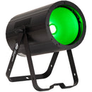 ADJ COB Cannon LP200X, Full Size Housing High Powered COB Wash Effect Now with Aria X2, 80 Degree Beam Angle, 200 Watt LED RGBAL Lime LED Source, Includes Two Optional Lens, 40 and 50 Degree, Omega Bracket Included for Pendant Mounting Purpose, Power in