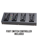 Eliminator Dotz TPar Sys Plus, Portable Par Lighting System, Includes 4 x 30 Watt COB RGB LEDs, Tripod Stand, Foot Controller, RF Remote, and Travel Bag