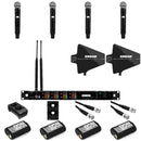 Shure AD4QNP-C, Four-channel receiver. Includes locking power and jumper cables, rackmount kit, and user guide. (750-960 MHz)