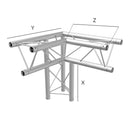Global Truss TR-96117-34, F23 3-Way 90 Degree Corner, Apex Down, Left