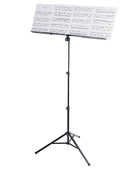 K&M 10062 Music Stand Robby Plus, Black, 3-Piece Folding Design, Traditionally Foldable, Non-Scratching Locking Screws, Height 580-1,220 mm, Steel