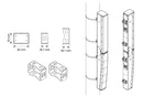 P10 Pole support black