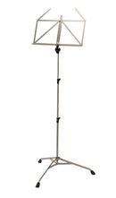 K&M 107 Music Stand, Nickel Color, 3-Piece Folding Design, Traditionally Foldable, Non-Scratching Locking Screws, Height 675-1,475 mm, Extremely Stable, Steel