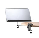 K&M 11510 Sheet Music and Document Holder, Black, Adjustable in Angle and Depth, High-Quality, Flexible Clamp, Steel