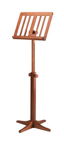 K&M 116/1 Wooden Music Stand, Cherrywood, 2-Piece Folding Design, Height 715-1,225 mm, Beech Wood