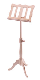 K&M 117 Wooden Music Stand, Beech, 2-Piece Folding Design, Height 960-1,320 mm, Curved Baroque Design, Beech Wood