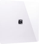 K&M 11903 Protective Shield with Stand, Black, 2-Piece Folding Design, Height 1,075-1,600 mm, Stand Steel, Acrylic Glass Plate