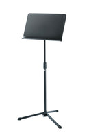 K&M 11923 Orchestra Music Stand, Black, 2-Piece Folding Design, Height 678-1,250 mm, Steel Stand, Plastic Desk