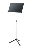 K&M 11924 Orchestra Music Stand, Black, 2-Piece Folding Design, Height 750-1,280 mm, Stackable, Steel
