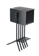 K&M 11930 Orchestra Music Stand Overture, Black, 2-Piece Folding Design, Height 760-1,300 mm, Stackable, Height Adjustment by Using Clamping Lever, Steel