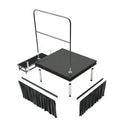 K&M 11990 Conductor Podium, Black, 1,000 x 1,000 x 96 mm, With Noise Filtering Carpet, Aluminum