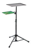 K&M 12150 Laptop Stand, Black, 2-Piece Folding Design, Height 763-1,245 mm, Max Load 10 kg, Mouse Pad and 4 Rubber Knobs Included, Steel