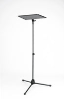 K&M 12155 Laptop Stand, Black, 2-Piece Folding Design, Height 790-1,300 mm, Max Load 5 kg, 4 Rubber Knobs Included, Steel, Plastic Base