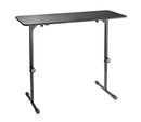 K&M 12160 DJ Desk, Black, Spring-Loaded Clamping Knob, Height 605-1,055 mm, Max Load 30 kg, Levelling End Cap to Stabilize the Stand on Uneven Surfaces, Flat and User-Friendly Package
