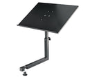 K&M 12162 Tray, Black, 2-Piece Folding Design, Max Load 7 kg, Adjustable in Height and Inclination, Steel