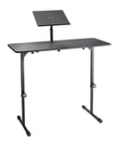 K&M 12162 Tray, Black, 2-Piece Folding Design, Max Load 7 kg, Adjustable in Height and Inclination, Steel