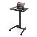 K&M 12186 Laptop Desk, Black, Continuous, Height 770-1130 mm, Max Load 8 kg, Locking Castors, Height Adjustment Using Foot Pedal, Steel Stand, Tabletop MDF
