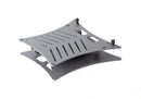 K&M 12195 Laptop Stand, Soft Touch Grey, Height 65-265 mm, Max Load 8 kg, Individually Adjustable Stop Pins, Non-Slip Rubber Pads Are Included, Aluminum, Steel