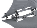K&M 12197 Laptop Stand, Gray, Height 65 mm, Max Load 8 kg, Individually Adjustable Stop Pins, Non-Slip Rubber Pads Are Included, Aluminum, Steel