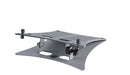 K&M 12197 Laptop Stand, Gray, Height 65 mm, Max Load 8 kg, Individually Adjustable Stop Pins, Non-Slip Rubber Pads Are Included, Aluminum, Steel