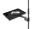 K&M 12225 Tray, Black, 250 x 330 mm, Can/cup Holder Is Included, With Slot for Convenient Cable Routing, Steel