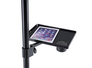 K&M 12227 Tray, Black, 250 x 330 mm, Can/cup Holder Is Included, With Slot for Convenient Cable Routing, Steel
