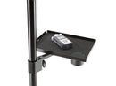 K&M 12227 Tray, Black, 250 x 330 mm, Can/cup Holder Is Included, With Slot for Convenient Cable Routing, Steel