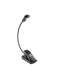 K&M 12241 Music Stand Light LED FlexLight, Black, Batteries Included, Plastic