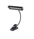 K&M 12248 Music Stand Light Concert Light, Black, Switch Between 2 Levels of Brightness, Batteries, Power Adapter and Carrying Case Included, Plastic