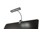 K&M 12248 Music Stand Light Concert Light, Black, Switch Between 2 Levels of Brightness, Batteries, Power Adapter and Carrying Case Included, Plastic