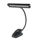 K&M 12287 Music Stand Light Orchestra Light Eos, Black, Switch Between 2 Levels of Brightness, Batteries, Power Adapter and Carrying Case Included, Plastic
