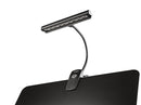K&M 12287 Music Stand Light Orchestra Light Eos, Black, Switch Between 2 Levels of Brightness, Batteries, Power Adapter and Carrying Case Included, Plastic