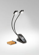 K&M 12271 Music Stand Light Twin Head Pro, Black, Newest LED Technology, Plastic