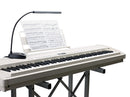 K&M 12296 LED Piano Lamp, Black, Includes Power Adapter, Perfect for Stage and Digital Pianos, Base Zinc Die-Cast, Gooseneck Steel, Plastic Lamp Shade