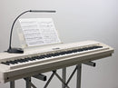 K&M 12296 LED Piano Lamp, Black, Includes Power Adapter, Perfect for Stage and Digital Pianos, Base Zinc Die-Cast, Gooseneck Steel, Plastic Lamp Shade