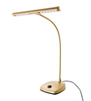 K&M 12297 LED Piano Lamp, Gold Colored, Includes Power Adapter, Very Bright LED Piano Lamp, Base Zinc Die-Cast, Gooseneck Steel, Plastic Lamp Shade