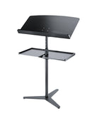 K&M 12330 Orchestra Conductor Stand Base, Black, 2-Piece Folding Design, Height 840-1,400 mm, Steel