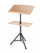 K&M 12331 Orchestra Conductor Stand Base, Black, 2-Piece Folding Design, Height 850-1,370 mm, Steel