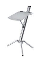 K&M 12386 Lectern Ovation Pro, Silver, Height 1,290 mm, Stand Aluminum, Wooden Desk with Aluminum Finish