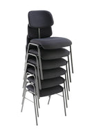 K&M 13420 Musician's Chair, Black, Height 490 mm, Upholstered Seat and Backrest, Low-Noise Plastic Glides, Steel