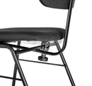 K&M 13435 Orchestra Chair with Tiltable Seat, Black, Height 500 mm, A Set of Rubberized Foot Caps Included, Steel