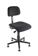 K&M 13470 Chair for Percussion, Black, Pneumatic Spring, Height 465-590 mm, Seat and Backrest Adjustable in Height and Inclination, Steel