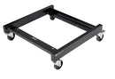 K&M 13490 Chair Cart, Black, 600 x 550 x 160 mm, Max Load 75 kg, Four Castors, Two of Them Lockable, Compact and Small Overall Size, Steel