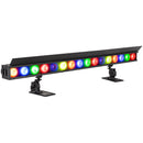 ADJ ElectraPix Bar 16, IP65 1 Meter Battery Powered Bar, 16 x 20 Watt HEX LED, RGBAL+UV, Individual Pixel Control, Background RGB LEDs, Aria X2 Wireless, 20 Degree Diffusion Filter, L Track System