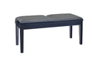 K&M 13949 Double-Seat Piano Bench, Gloss Black/Blk Lthrette, Dual Crossbar, Height 490-570 mm, Seats Separately Height-Adjustable, Leveling Feet Ensure a Wobble-Free and Secure Stand, Wood