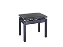 K&M 13992 Piano Bench Metal Legs, Black/Leatherette, Dual Crossbar, Height 445-545 mm, Steel