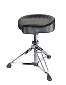 K&M 14000 Drummer's Throne Gomezz, Chrome, 2-Piece Folding Design, Pull-Button and Clamping Lever, in 10 mm Steps, Height 475-675 mm, Fixed Large Rubber End Caps, Height Adjustment by a Notched System